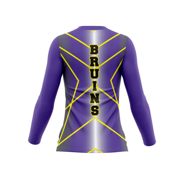 Full Dye Sub Workout Shirts - Varsity Pattern - Long Sleeves back