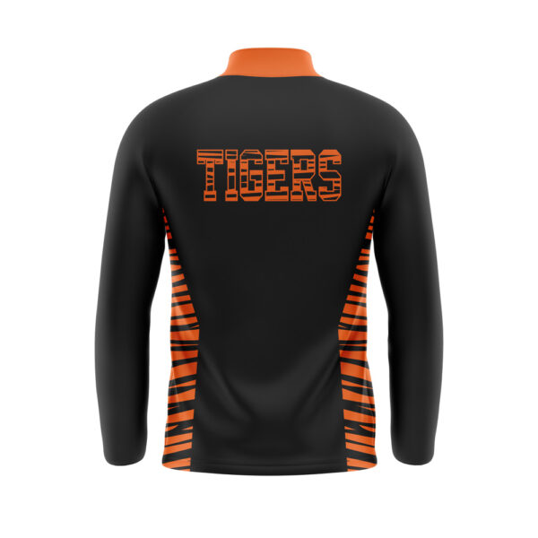 Quarter Zip Pullover Woven Microfiber Warmup Jacket - back