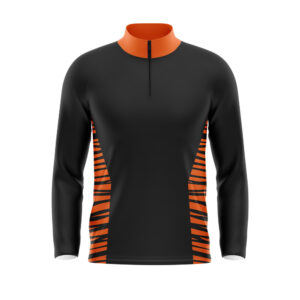 Quarter Zip Pullover Woven Microfiber Warmup Jacket - front