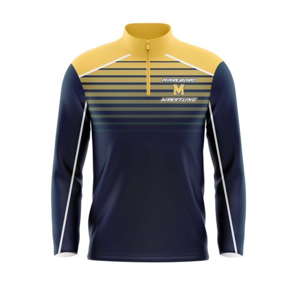 Full Dye Sub 1/4 Zip Pullover - Adult Youth Front