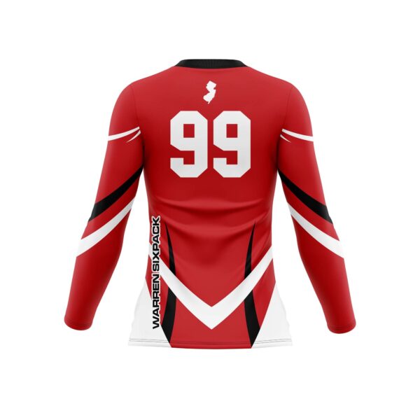 Full Dye Sub Long Sleeve Jersey - Pro Fit Volleyball Pattern - Womens/Youth Girls - Image 2