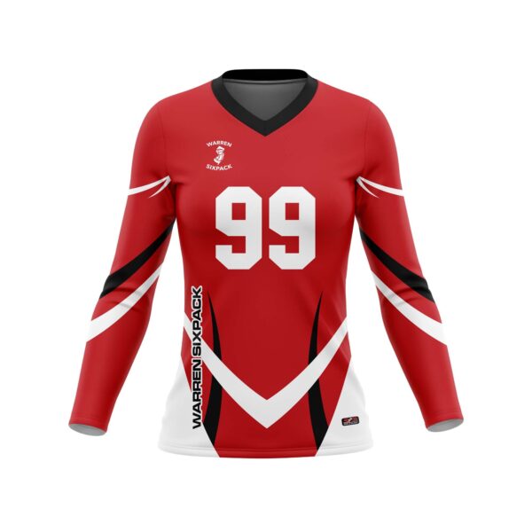 Full Dye Sub Long Sleeve Jersey - Pro Fit Volleyball Pattern - Womens/Youth Girls