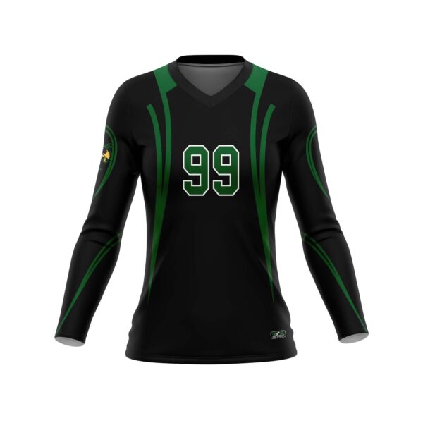 Full Dye Sub Long Sleeve Jersey - Pro Fit Volleyball Pattern - Womens/Youth Girls - Image 5