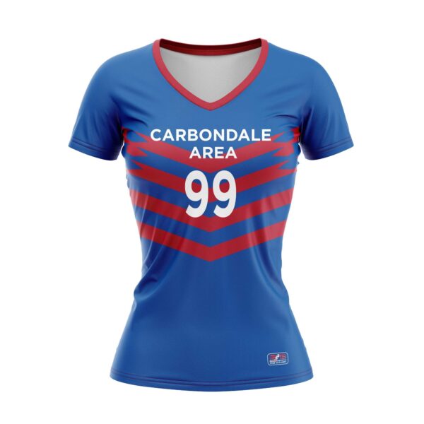 Full Dye Sub Cap Sleeve Pullover Jersey - Varsity Pattern - Womens/Youth Girls - Image 5