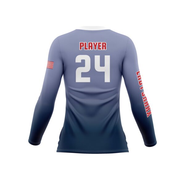 Full Dye Sub Long Sleeve Jersey - Pro Fit Volleyball Pattern - Womens/Youth Girls - Image 4