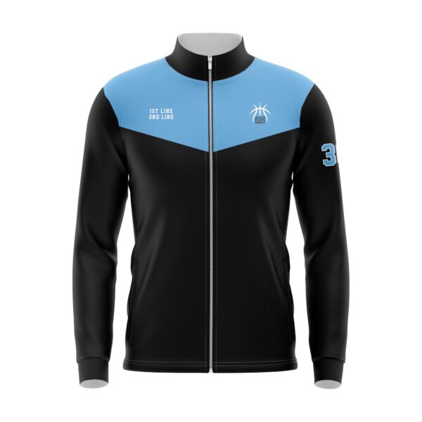 Full Dye Sub Full Zipper Woven Microfiber Warmup Jacket with Caped Back - Adult/Youth