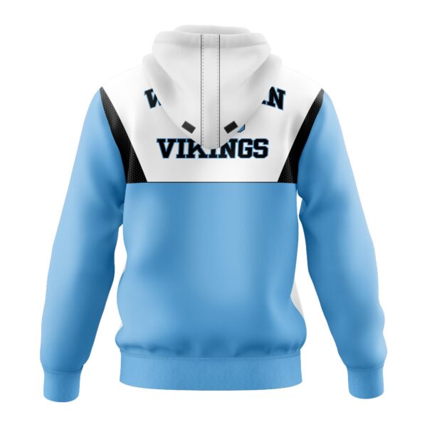 Full Dye Sub Full Zipper Woven Microfiber Warmup Jacket with Caped Back - Adult/Youth - Image 4