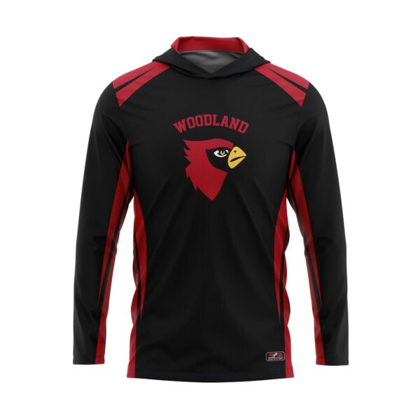 Full Dye Sub Pullover Hooded Jersey - Varsity Pattern - Long Sleeve - Womens/Youth Girls