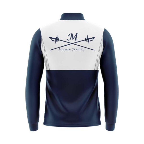 Full Dye Sub Full Zipper Woven Microfiber Warmup Jacket with Caped Back - Adult/Youth - Image 2