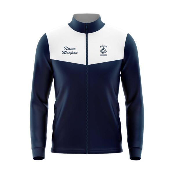 Full Dye Sub Full Zipper Woven Microfiber Warmup Jacket with Caped Back - Adult/Youth