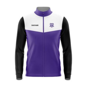 Full Dye Sub Full Zipper Woven Microfiber Warmup Jacket with Caped Back - Womens/Youth