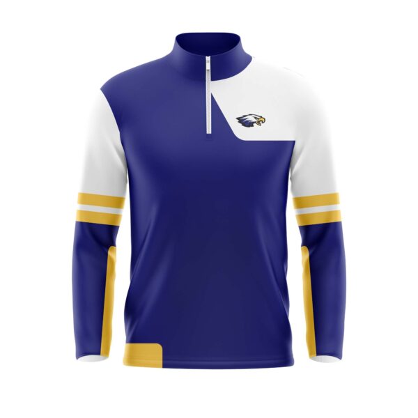 Full Dye Sub Quarter Zip Pullover Woven Microfiber Warmup Jacket - Long Sleeve - Adult/Youth