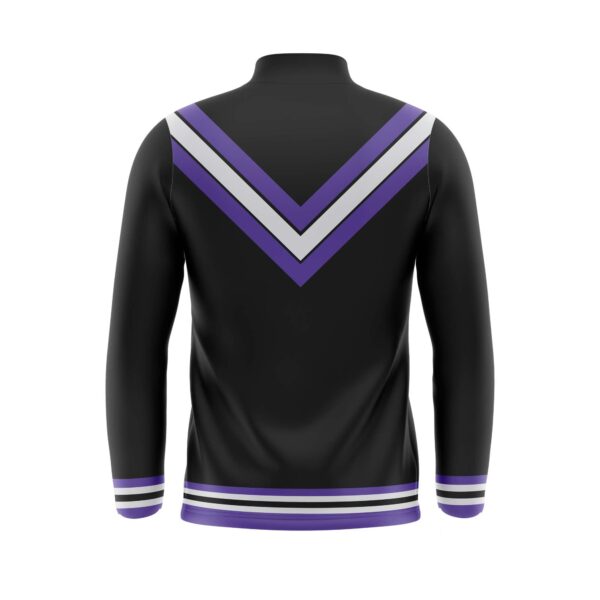 Full Dye Sub Full Zipper Woven Microfiber Warmup Jacket - Long Sleeve - Adult/Youth - Image 2