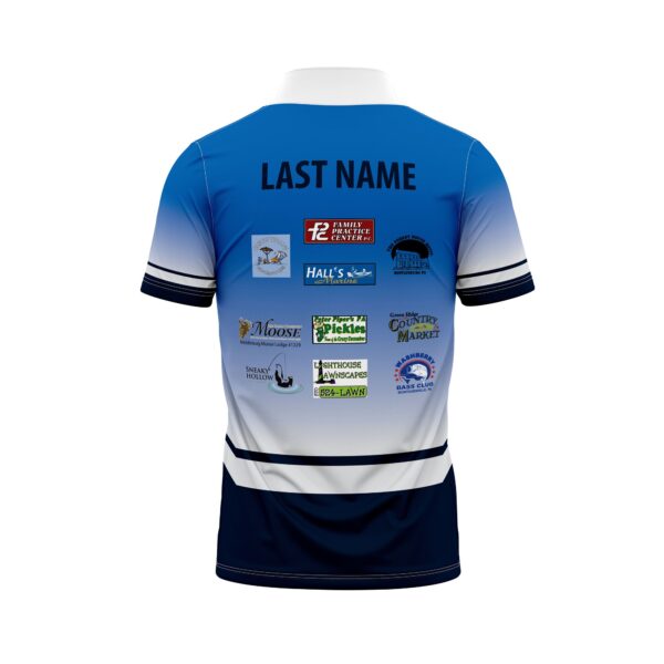 Full Dye Sub Quarter Zip Bowling Pattern Pullover Shirt - Short or Long Sleeve - Adult/Womens/Youth - Image 2