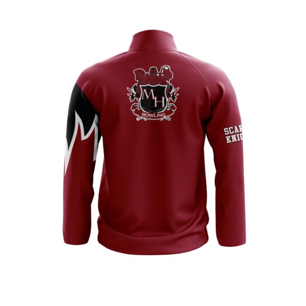 Full Dye Sub Full Zipper Woven Microfiber Warmup Jacket - Long Sleeve - Adult/Youth - Image 2