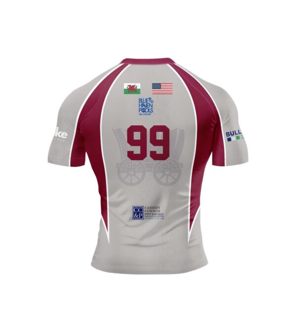 Full Dye Sub Raglan Placket Rugby Pattern - Short Sleeve Jersey - Adult/Youth - Image 2