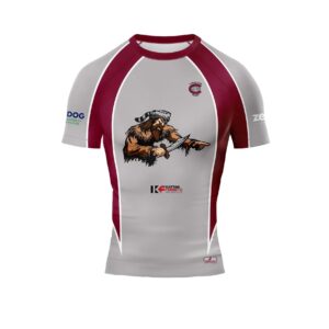 Full Dye Sub Raglan Placket Rugby Pattern - Short Sleeve Jersey - Adult/Youth