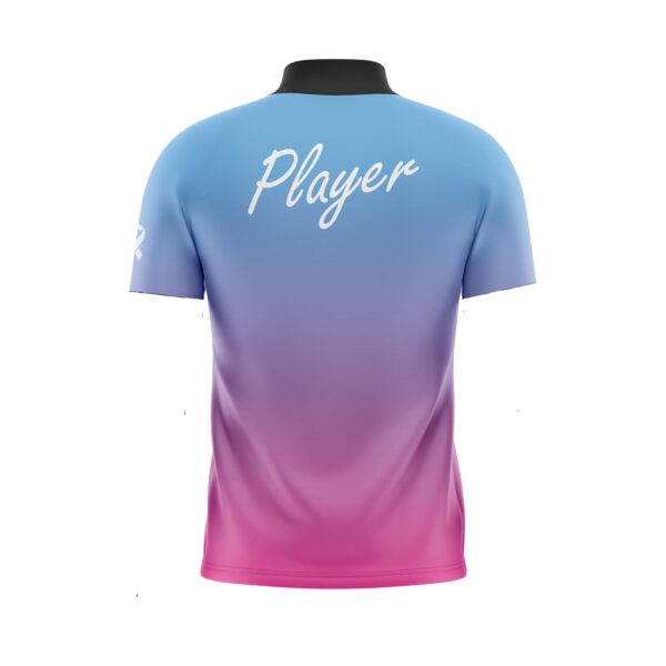 Full Dye Sub Quarter Zip Bowling Pattern Pullover Shirt - Short or Long Sleeve - Adult/Womens/Youth - Image 4