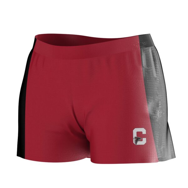 Varsity Pattern Track/XC Shorts - Curved Hem Leg Openings  - Unlined - Adult/Youth - Image 3
