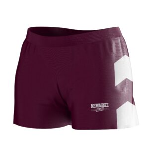 Varsity Pattern Track/XC Shorts - Curved Hem Leg Openings  - Unlined - Womens/Youth Girls
