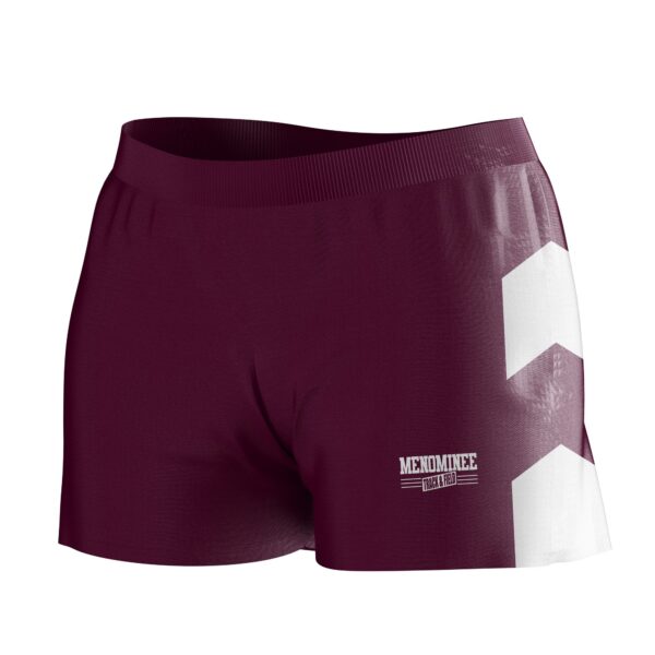 Varsity Pattern Track/XC Shorts - Curved Hem Leg Openings  - Unlined - Womens/Youth Girls