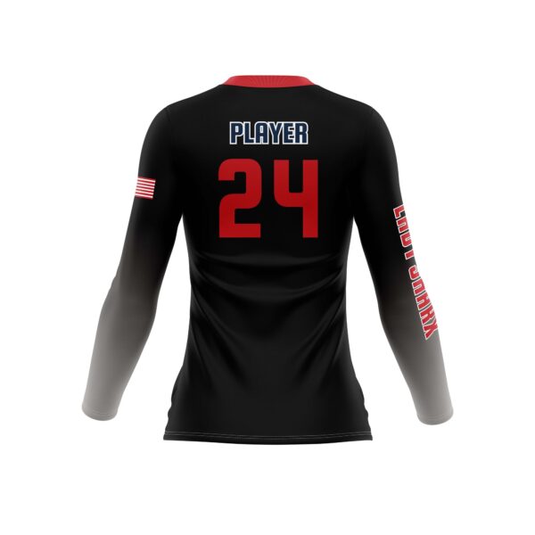 Full Dye Sub Long Sleeve Jersey - Pro Fit Volleyball Pattern - Womens/Youth Girls - Image 2