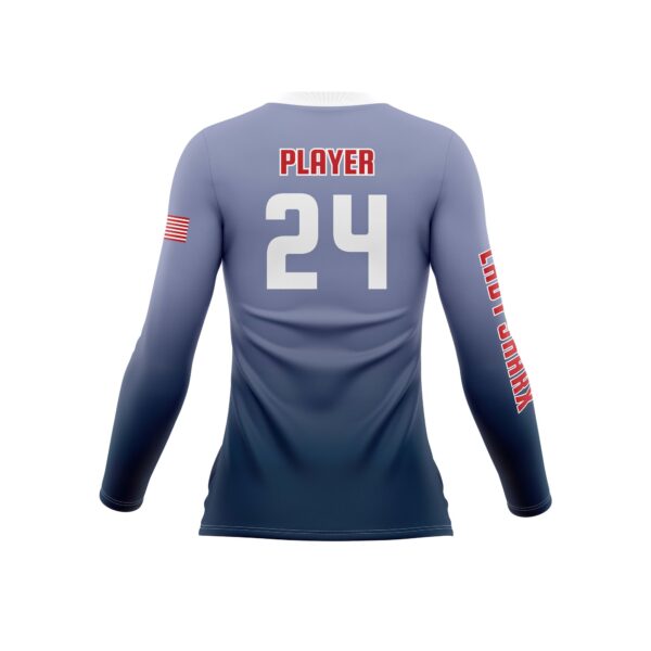 Full Dye Sub Long Sleeve Jersey - Pro Fit Volleyball Pattern - Womens/Youth Girls - Image 6