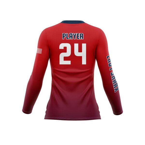 Full Dye Sub Long Sleeve Jersey - Pro Fit Volleyball Pattern - Womens/Youth Girls - Image 4