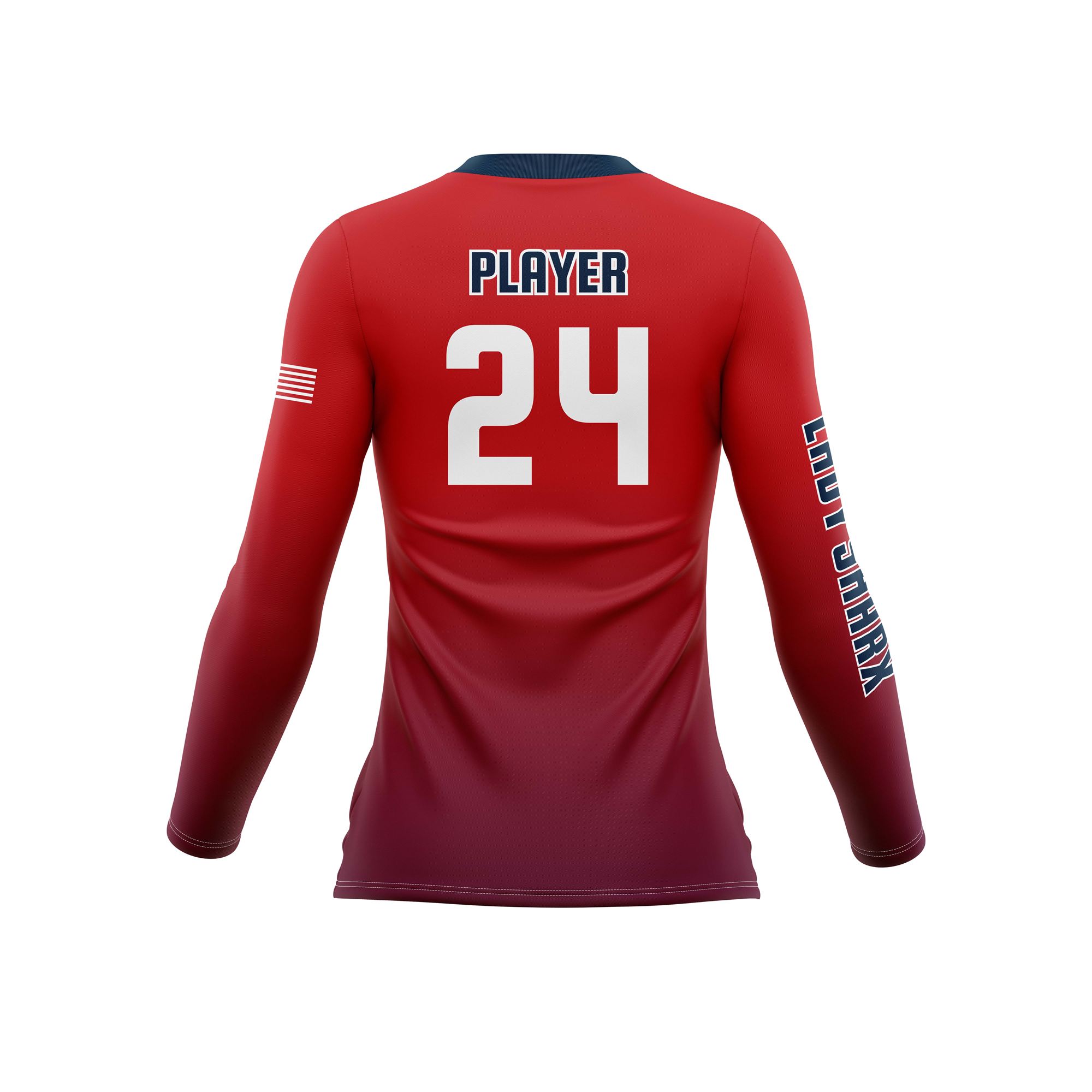 Full Dye Sub Long Sleeve Jersey - Pro Fit Volleyball Pattern - Womens/Youth Girls - Image 4