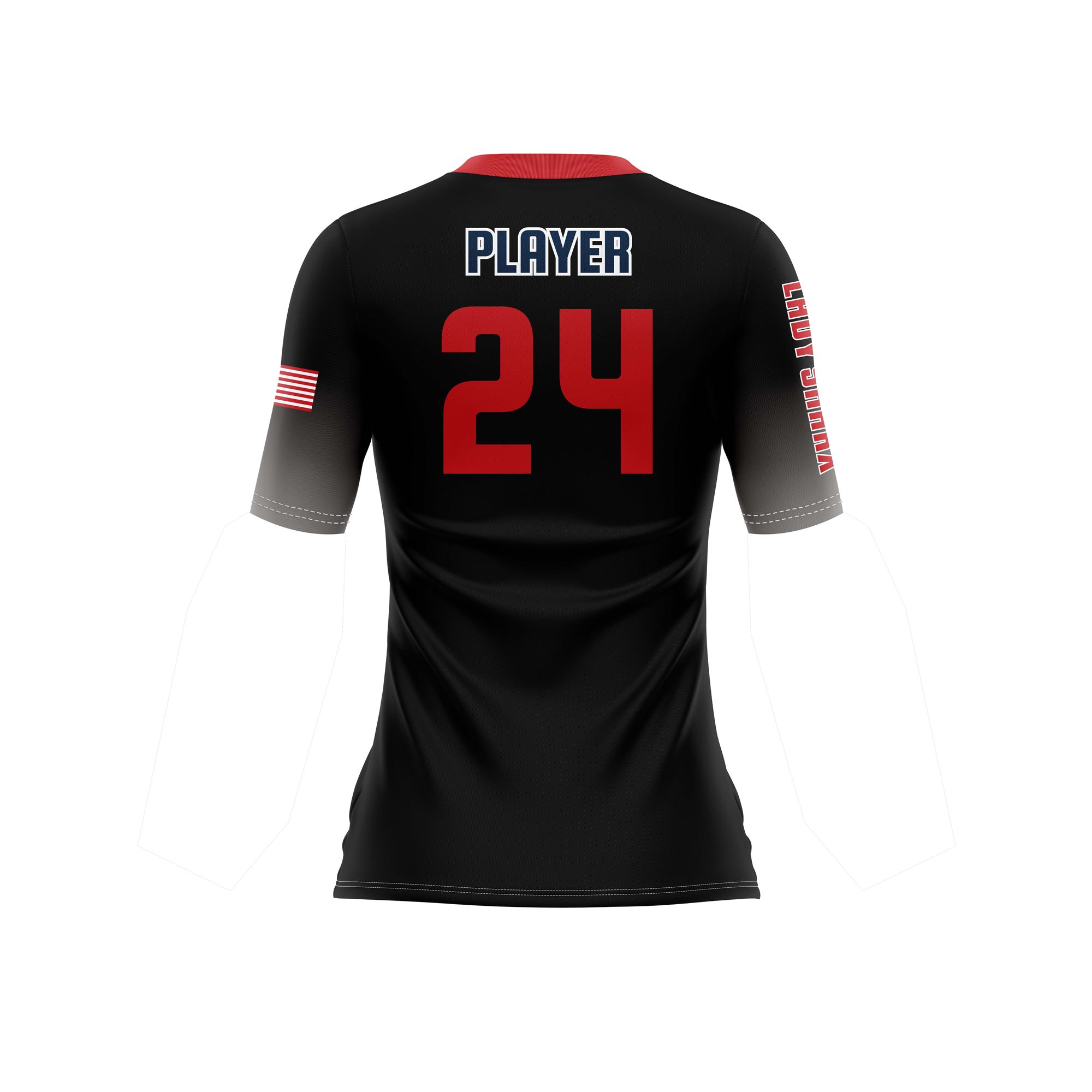 Full Dye Sub Short Sleeve Jersey - Pro Fit Volleyball Pattern - Womens/Youth Girls - Image 2